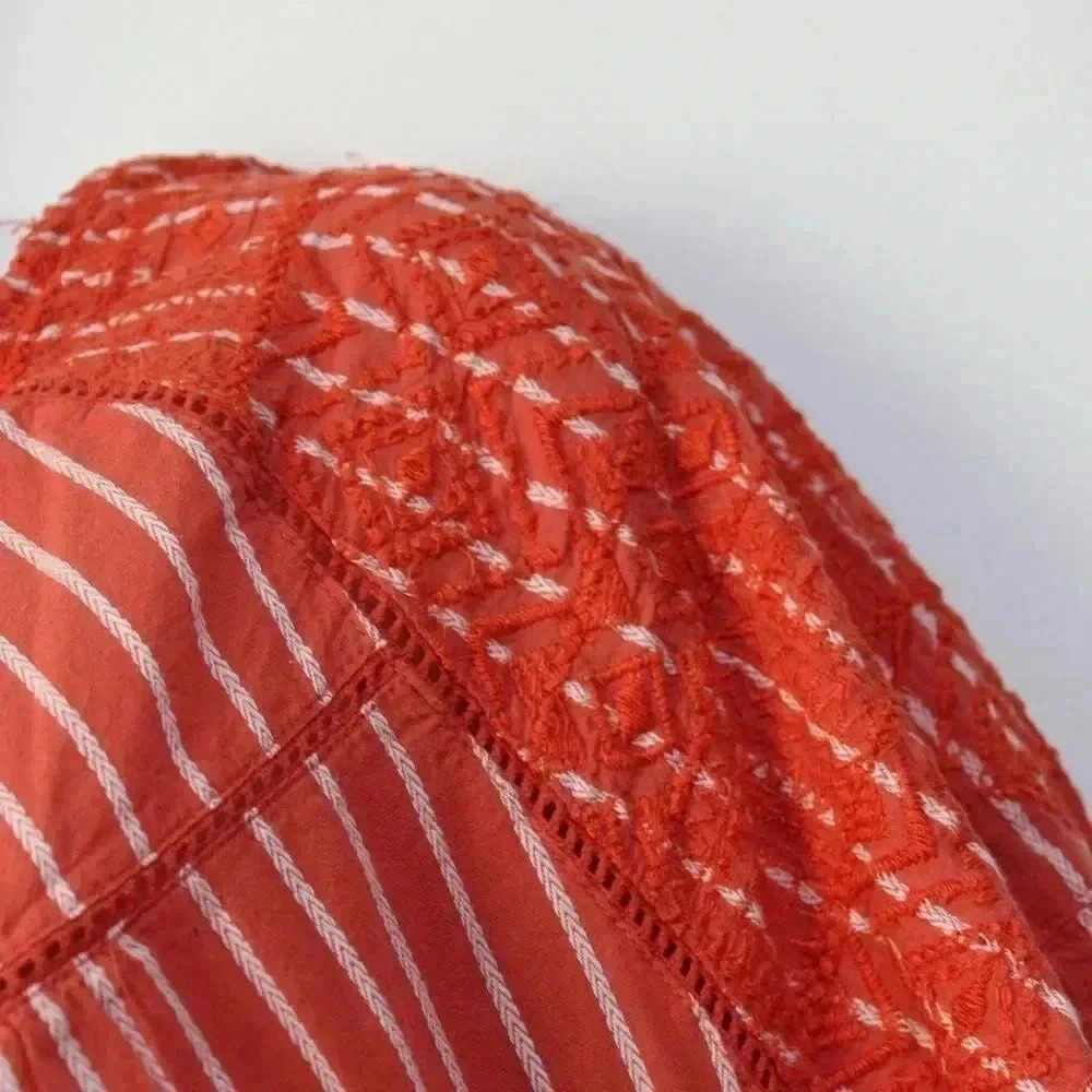free people boho orange prairie dress scoop back - Picture 8 of 11